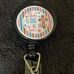 Inspirational Badge Reel with Stripes